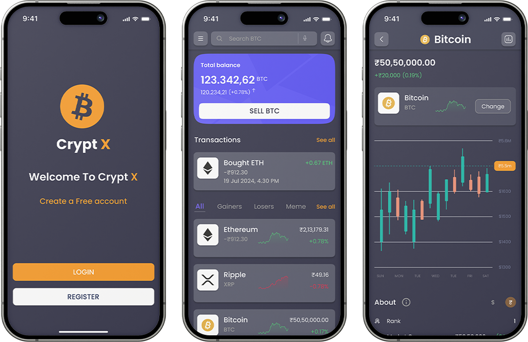 CryptoX Mobile App